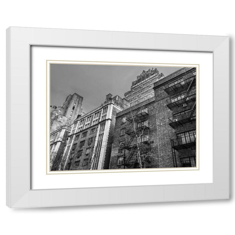 Residence buildings in Manhattan, New York City White Modern Wood Framed Art Print with Double Matting by Frank, Assaf
