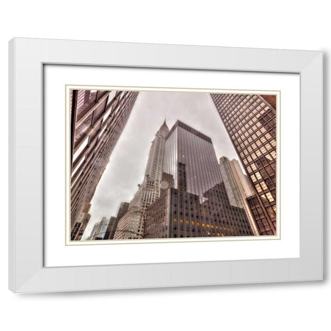 Chrysler Building in New York city White Modern Wood Framed Art Print with Double Matting by Frank, Assaf