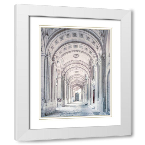 National Library of Malta-Valletta White Modern Wood Framed Art Print with Double Matting by Frank, Assaf
