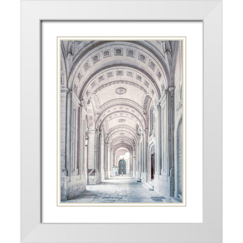 National Library of Malta-Valletta White Modern Wood Framed Art Print with Double Matting by Frank, Assaf