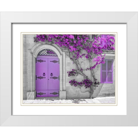 Maltese house in Mdina-Malta White Modern Wood Framed Art Print with Double Matting by Frank, Assaf