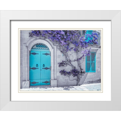 Maltese house in Mdina-Malta White Modern Wood Framed Art Print with Double Matting by Frank, Assaf