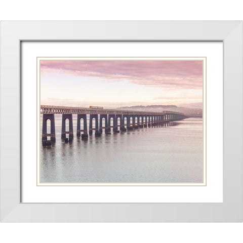 Tay Rail Bridge-Dundee-Scotland White Modern Wood Framed Art Print with Double Matting by Frank, Assaf