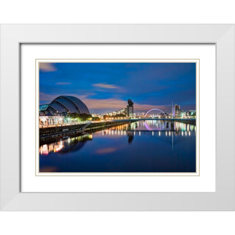 AF20121004 Glasgow 228X4 White Modern Wood Framed Art Print with Double Matting by Frank, Assaf