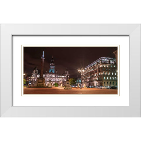 AF20121004 Glasgow 259 White Modern Wood Framed Art Print with Double Matting by Frank, Assaf