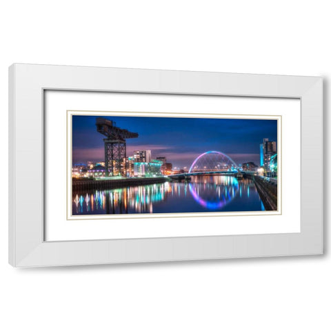 AF20121004 Glasgow 230XC10 White Modern Wood Framed Art Print with Double Matting by Frank, Assaf
