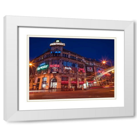 AF20120929 Manchester 106 White Modern Wood Framed Art Print with Double Matting by Frank, Assaf