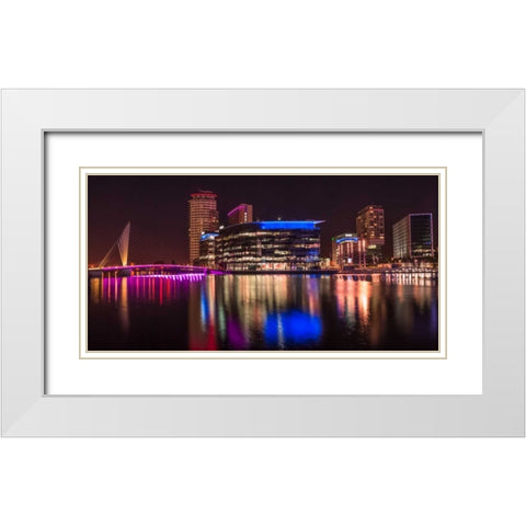 AF20120929 Manchester 167 White Modern Wood Framed Art Print with Double Matting by Frank, Assaf