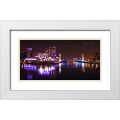 AF20120929 Manchester 195 White Modern Wood Framed Art Print with Double Matting by Frank, Assaf