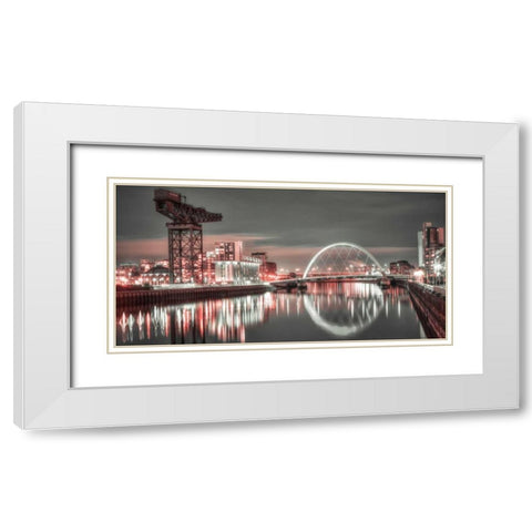 AF20121004 Glasgow 230XC13 White Modern Wood Framed Art Print with Double Matting by Frank, Assaf
