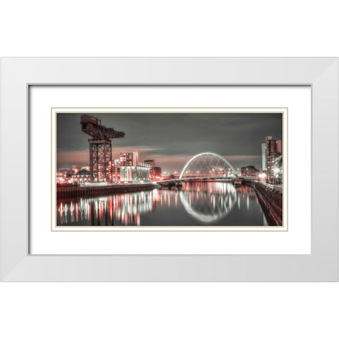 AF20121004 Glasgow 230XC13 White Modern Wood Framed Art Print with Double Matting by Frank, Assaf