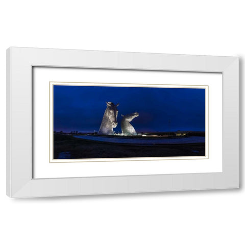 AF20150306 The Kelpies 1287P White Modern Wood Framed Art Print with Double Matting by Frank, Assaf