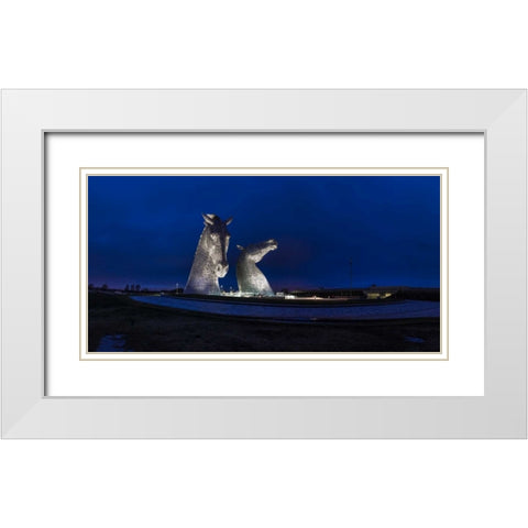 AF20150306 The Kelpies 1287P White Modern Wood Framed Art Print with Double Matting by Frank, Assaf