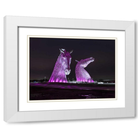 AF20150306 The Kelpies 1310C02 White Modern Wood Framed Art Print with Double Matting by Frank, Assaf
