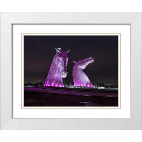AF20150306 The Kelpies 1310C02 White Modern Wood Framed Art Print with Double Matting by Frank, Assaf