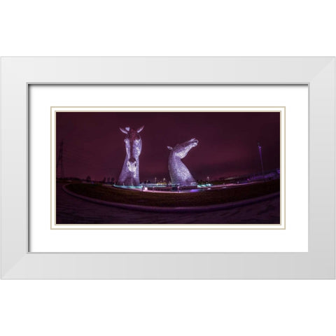 AF20150306 The Kelpies 1347PC02 White Modern Wood Framed Art Print with Double Matting by Frank, Assaf