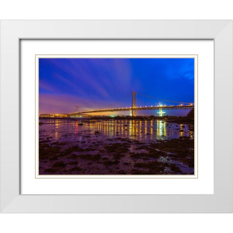 AF20150307 Forth Bridge 1577 White Modern Wood Framed Art Print with Double Matting by Frank, Assaf