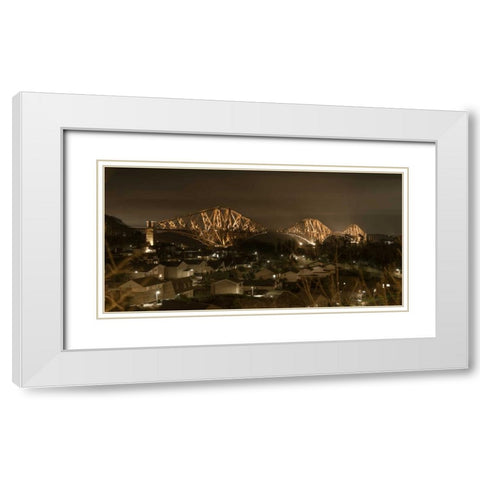 AF20150307 Forth Bridge 1596C01 White Modern Wood Framed Art Print with Double Matting by Frank, Assaf