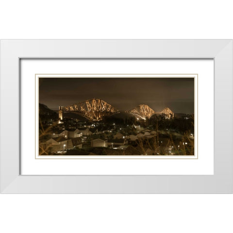 AF20150307 Forth Bridge 1596C01 White Modern Wood Framed Art Print with Double Matting by Frank, Assaf
