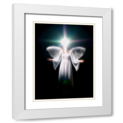 FTBR 1700 Angel White Modern Wood Framed Art Print with Double Matting by Frank, Assaf