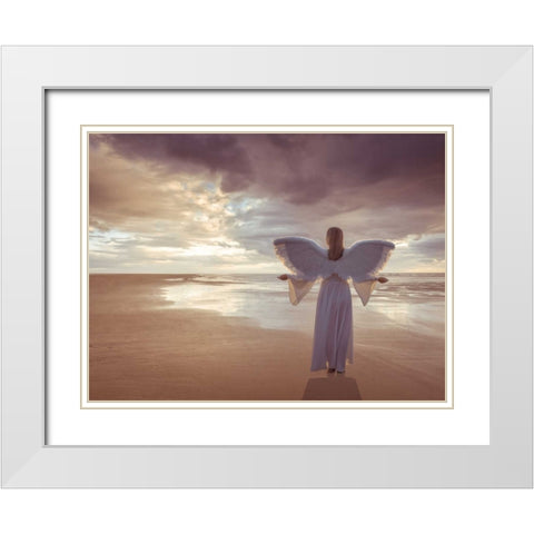 AF20121001 Sea 058P White Modern Wood Framed Art Print with Double Matting by Frank, Assaf