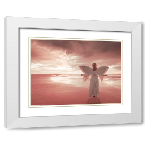 AF20121001 Sea 058PC03 White Modern Wood Framed Art Print with Double Matting by Frank, Assaf