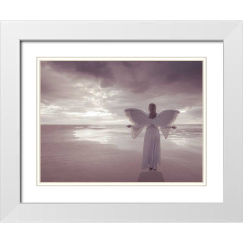 AF20121001 Sea 058PC01 White Modern Wood Framed Art Print with Double Matting by Frank, Assaf