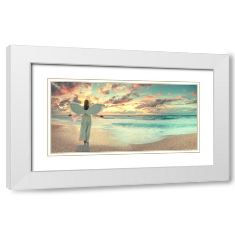 AF20150103 Beach 484P2C02 White Modern Wood Framed Art Print with Double Matting by Frank, Assaf