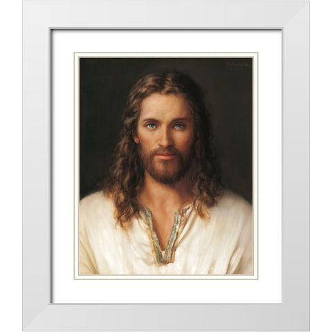 Our Savior White Modern Wood Framed Art Print with Double Matting by Missman, Mark