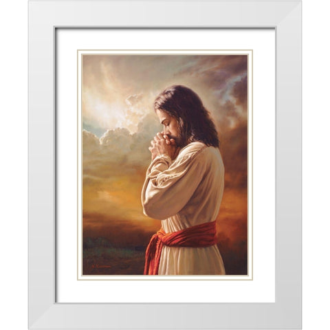 Our Father White Modern Wood Framed Art Print with Double Matting by Missman, Mark