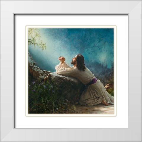 Gethsemane White Modern Wood Framed Art Print with Double Matting by Missman, Mark