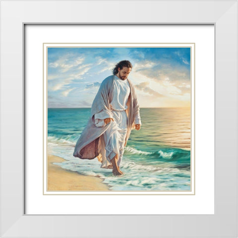 Be Still My Soul White Modern Wood Framed Art Print with Double Matting by Missman, Mark