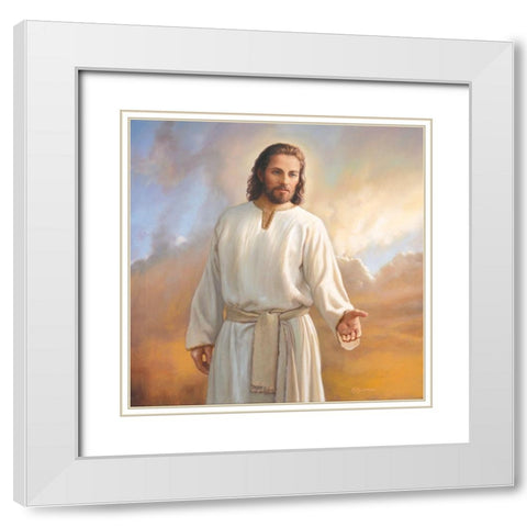 I Am White Modern Wood Framed Art Print with Double Matting by Missman, Mark