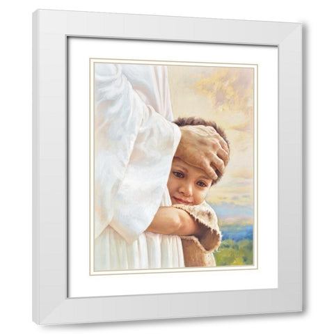I Am A Child Of God White Modern Wood Framed Art Print with Double Matting by Missman, Mark