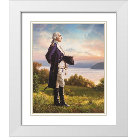 For Love Of Country White Modern Wood Framed Art Print with Double Matting by Missman, Mark