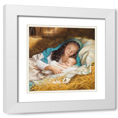 A Mothers Love White Modern Wood Framed Art Print with Double Matting by Missman, Mark