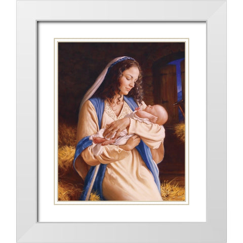 Heavens Perfect Gift White Modern Wood Framed Art Print with Double Matting by Missman, Mark