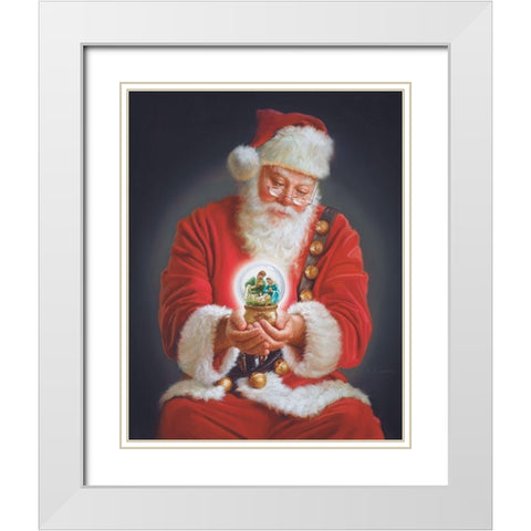 Spirit of Christmas White Modern Wood Framed Art Print with Double Matting by Missman, Mark