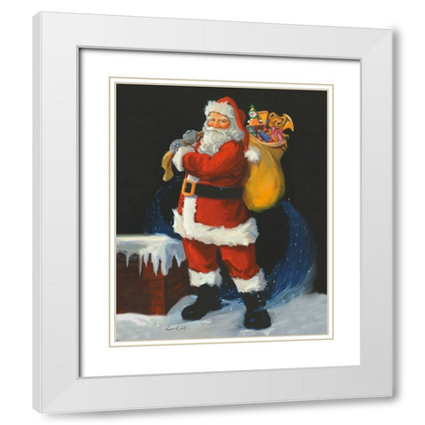 On The Roof White Modern Wood Framed Art Print with Double Matting by Comish, Susan