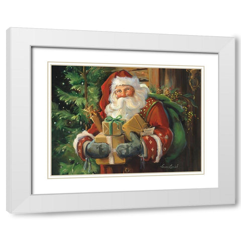 Holiday Cheer White Modern Wood Framed Art Print with Double Matting by Comish, Susan