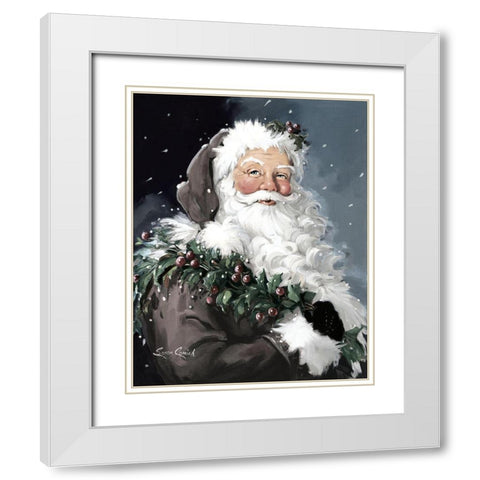 BerryChristmas Colorized White Modern Wood Framed Art Print with Double Matting by Comish, Susan