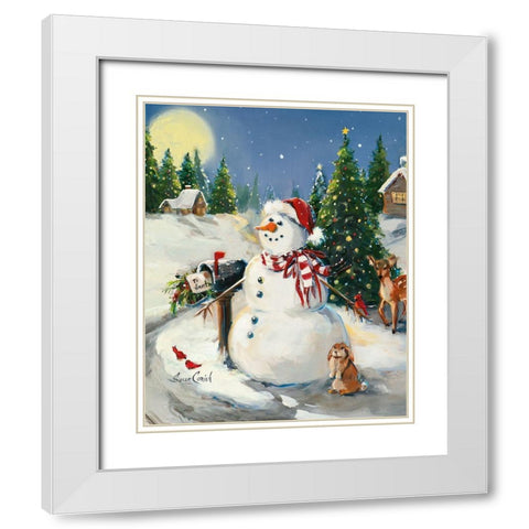 To Santa White Modern Wood Framed Art Print with Double Matting by Comish, Susan
