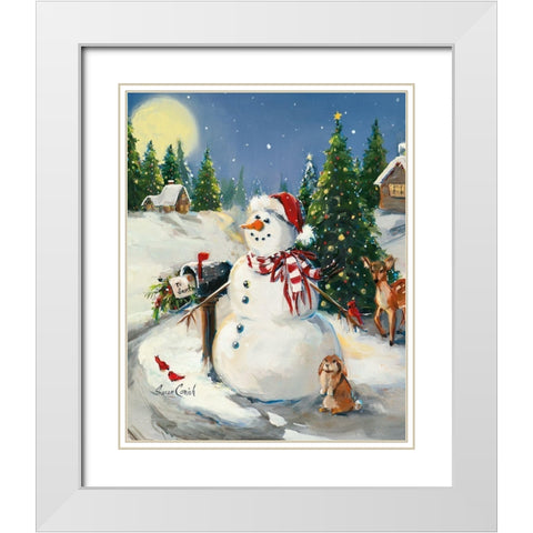 To Santa White Modern Wood Framed Art Print with Double Matting by Comish, Susan