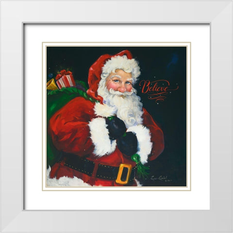Dear Santa White Modern Wood Framed Art Print with Double Matting by Comish, Susan