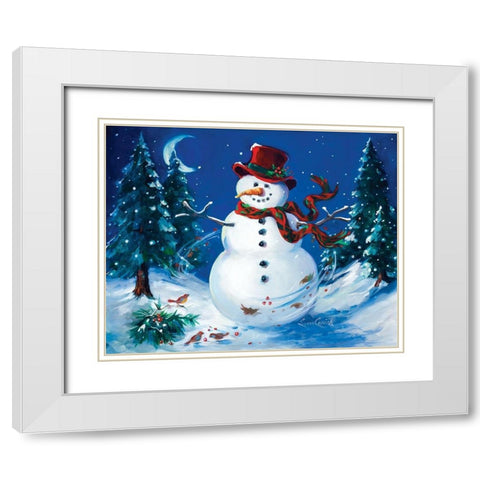 One Blustery Night White Modern Wood Framed Art Print with Double Matting by Comish, Susan