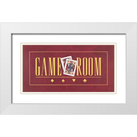 Game Room White Modern Wood Framed Art Print with Double Matting by Marrott, Stephanie