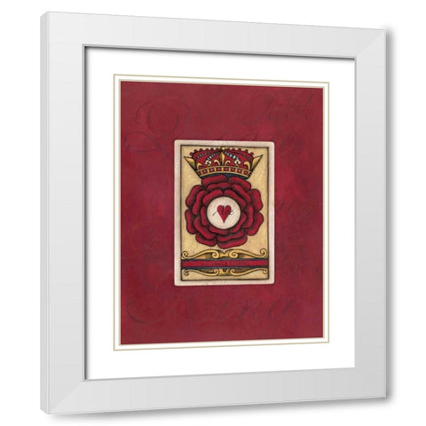 Ace Large White Modern Wood Framed Art Print with Double Matting by Marrott, Stephanie