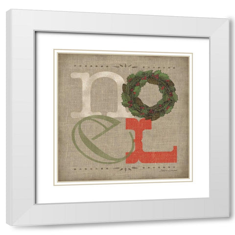 Noel White Modern Wood Framed Art Print with Double Matting by Marrott, Stephanie
