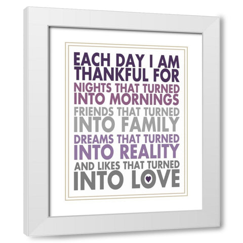 Each Day White Modern Wood Framed Art Print with Double Matting by Marrott, Stephanie