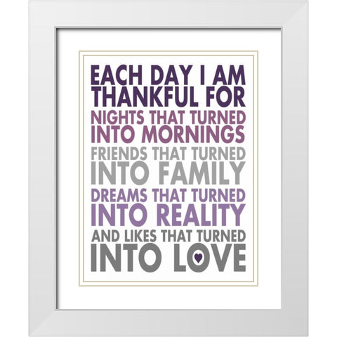 Each Day White Modern Wood Framed Art Print with Double Matting by Marrott, Stephanie